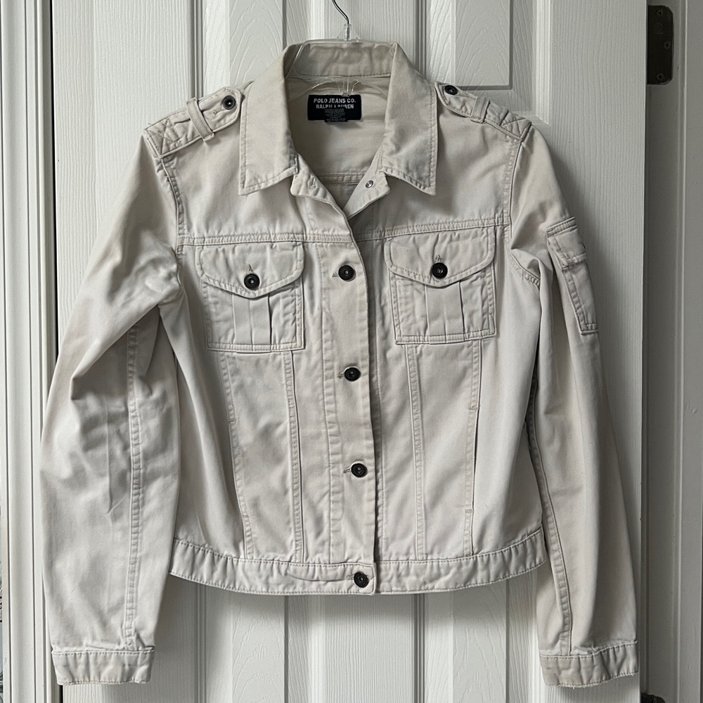 Polo by Ralph Lauren Women's Tan Utility Deconstructed Jacket - Size M
